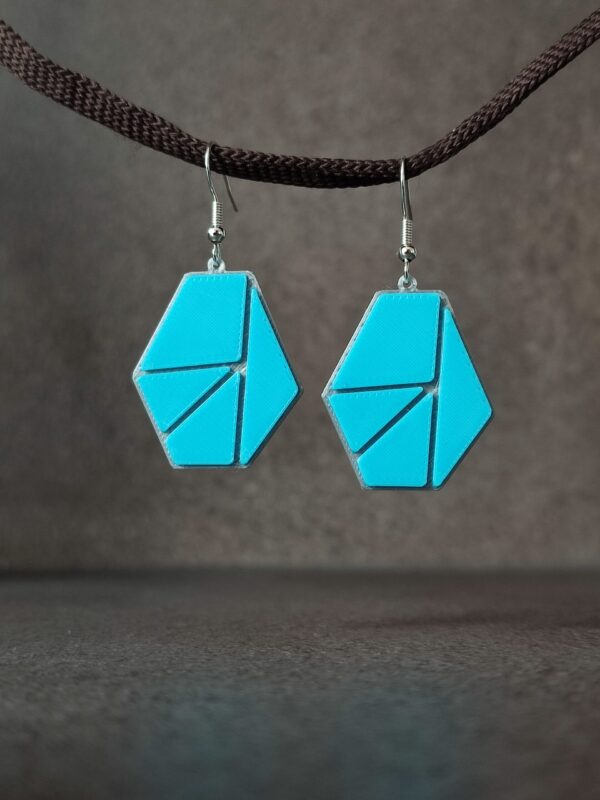 Geometric Hexagon Earrings