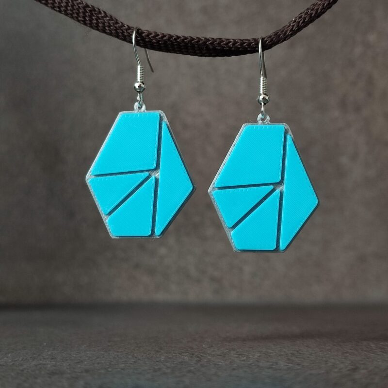 Geometric Hexagon Earrings