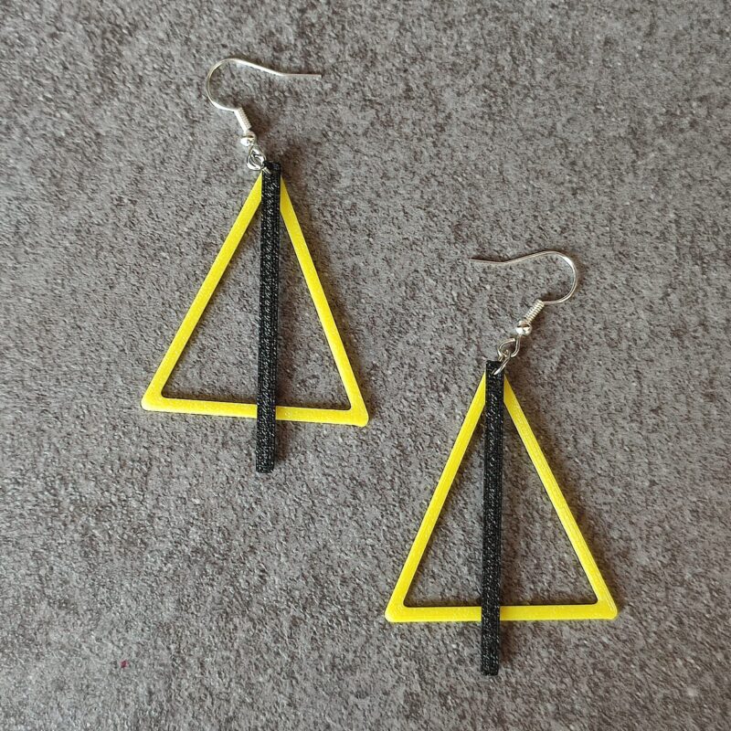 Geometric Triangle Earrings