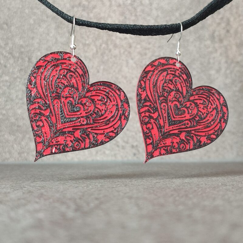 Intricate Heart Earrings